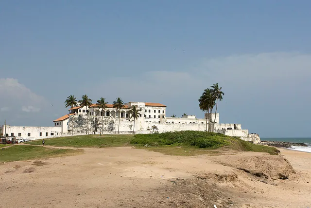 Elmina Castle on the coast at Elmina