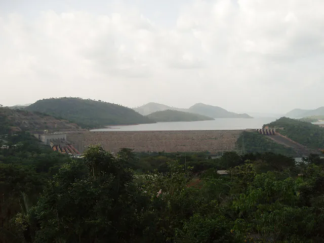 The Akosombo Dam on the Volta River