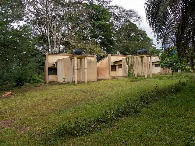 Small houses in the Aburi Botanical Gardens, Eastern Region