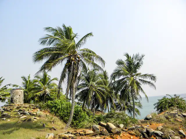 Cape Three Points and the ruin of the lighthouse built in 1875