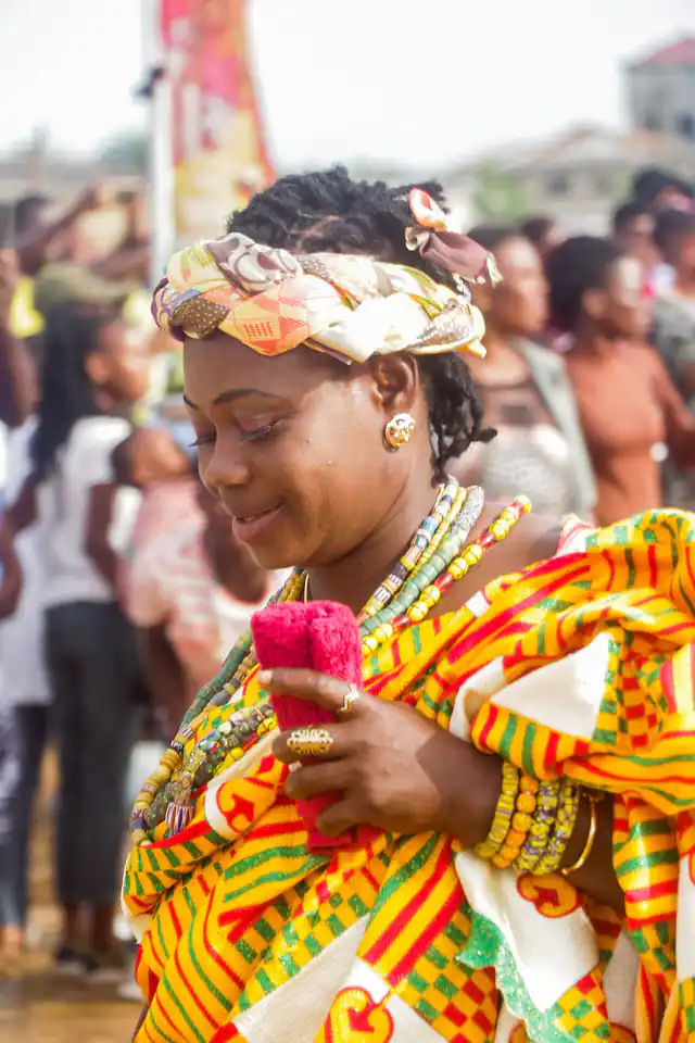 A woman at the Aboakyer festival in Winneba