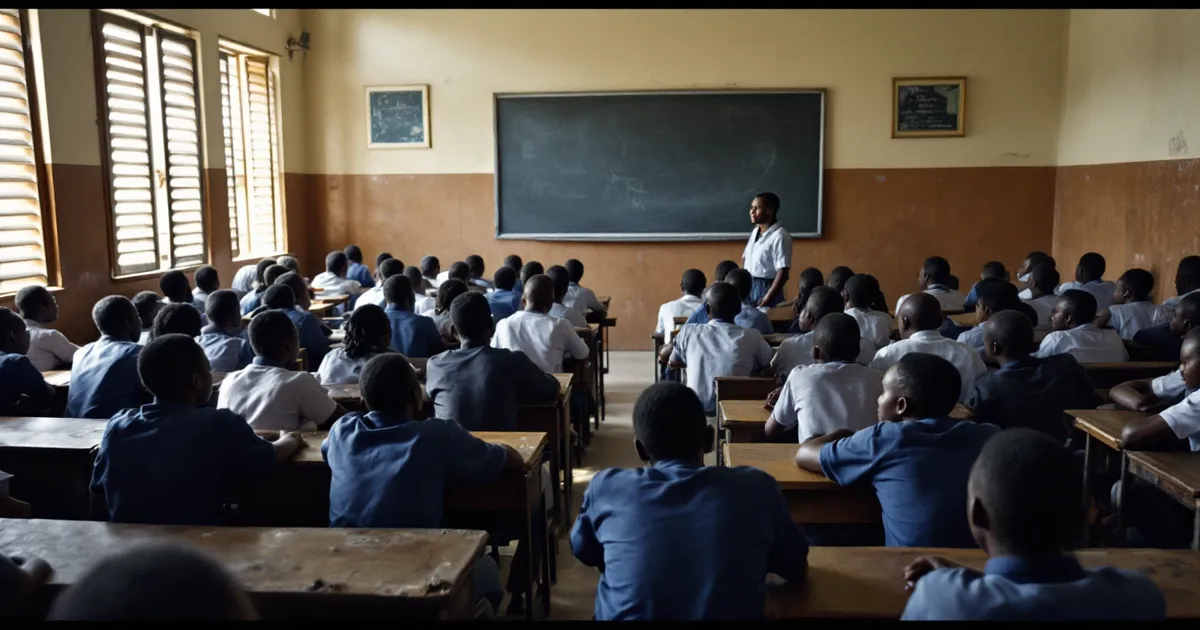 Illustrative photo of Ghanaian senior high school students in a classroom. It is a staged illustrative photo, not a record of any real person or school.